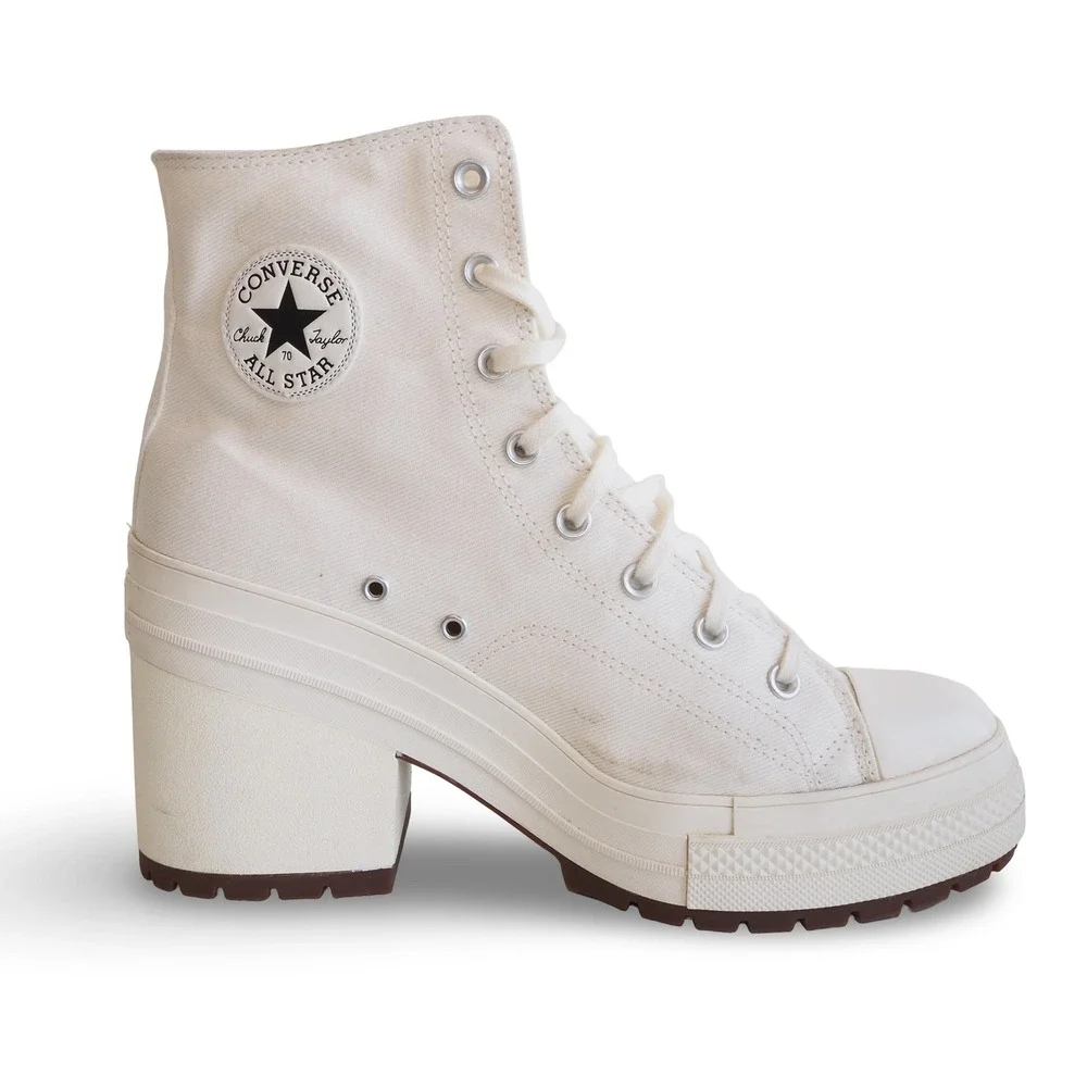 Converse Chuck 70 De Luxe Heel Hi Platform A05348C Egret Mens 11 Womens 13